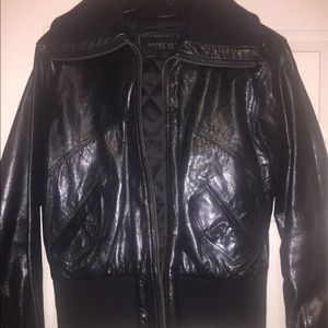 American Base New York Genuine Leather Bomber